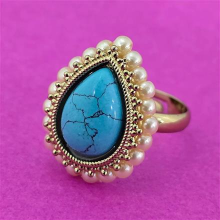 Antique Adjustable Ring With Mehndi Plating