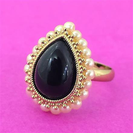 Antique Adjustable Ring With Mehndi Plating