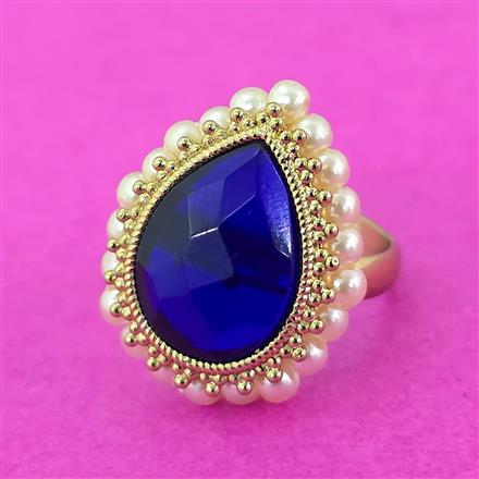 Antique Adjustable Ring With Mehndi Plating