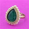 Antique Adjustable Ring With Mehndi Plating