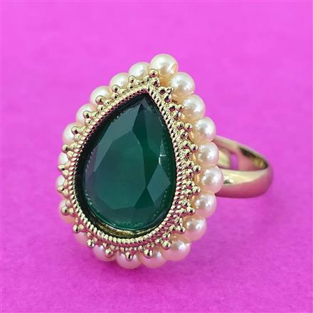 Antique Adjustable Ring With Mehndi Plating