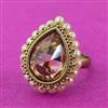 Antique Adjustable Ring With Mehndi Plating