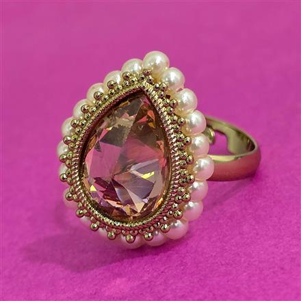 Antique Adjustable Ring With Mehndi Plating