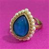 Antique Adjustable Ring With Mehndi Plating