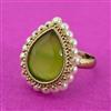Antique Adjustable Ring With Mehndi Plating