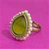 Antique Adjustable Ring With Mehndi Plating