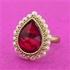 Antique Adjustable Ring With Mehndi Plating