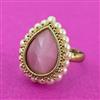 Antique Adjustable Ring With Mehndi Plating