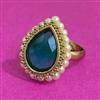 Antique Adjustable Ring With Mehndi Plating