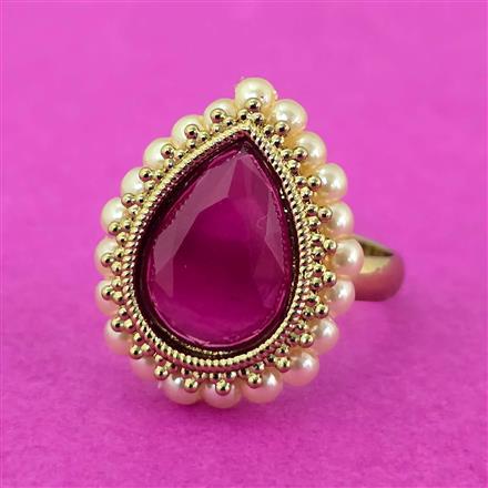 Antique Adjustable Ring With Mehndi Plating
