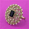 Antique Adjustable Ring With Mehndi Plating