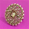 Antique Adjustable Ring With Mehndi Plating