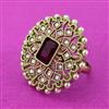 Antique Adjustable Ring With Mehndi Plating
