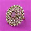 Antique Adjustable Ring With Mehndi Plating