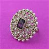 Antique Adjustable Ring With Mehndi Plating
