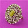 Antique Adjustable Ring With Mehndi Plating