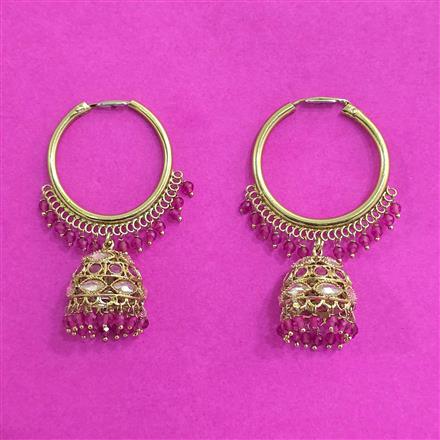 Antique Jhumki With Mehndi Plating