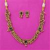 Antique Classic Necklace Set With Matte Gold Plating