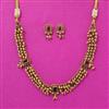 Antique Classic Necklace Set With Matte Gold Plating