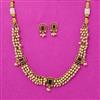 Antique Classic Necklace Set With Matte Gold Plating
