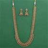 Antique Long Necklace with Matte Gold Plating