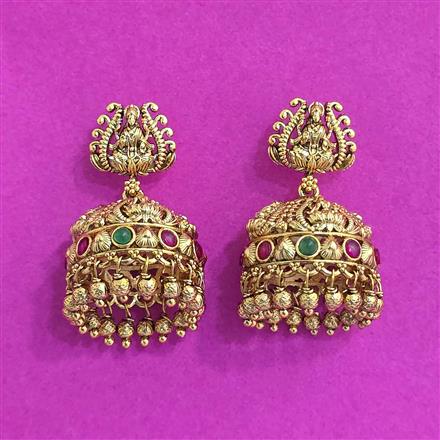 Antique Jhumki With Gold Plating