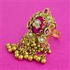Antique Adjustable Ring With Matte Gold Plating