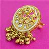 Antique Adjustable Ring With Matte Gold Plating
