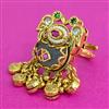 Antique Adjustable Ring With Matte Gold Plating
