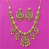 Antique Classic Necklace Set With Matte Gold Plating