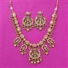 Antique Classic Necklace Set With Matte Gold Plating