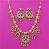 Antique Classic Necklace Set With Matte Gold Plating