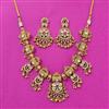 Antique Classic Necklace Set With Matte Gold Plating