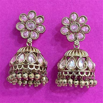 Antique Jhumki With Mehndi Plating
