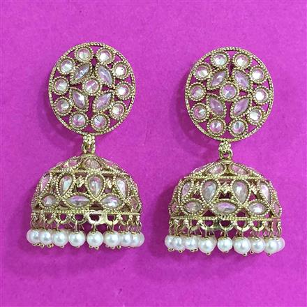 Antique Jhumki With Mehndi Plating