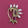 Antique Pressing Nose Ring With Matte Gold Plating