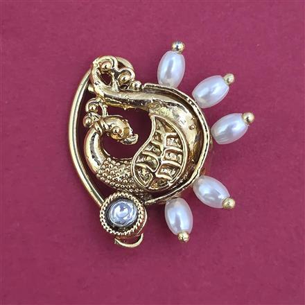 Antique Pressing Nose Ring With Matte Gold Plating