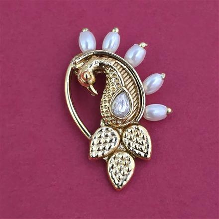 Antique Pressing Nose Ring With Matte Gold Plating