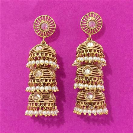 Antique Jhumki With Gold Plating