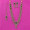 Antique Long Necklace Set With Mehndi Plating