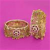 Antique Openable Bangles With Matte Gold Plating