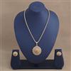 Antique Classic Pendant Set With Matte Gold Plating