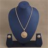 Antique Classic Pendant Set With Matte Gold Plating