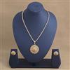 Antique Classic Pendant Set With Matte Gold Plating