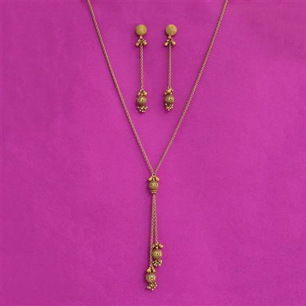 Antiquemoti Mala Necklace Set With Gold Plating