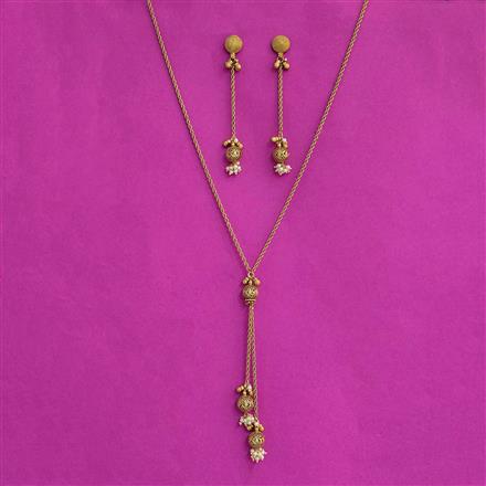 Antiquemoti Mala Necklace Set With Gold Plating