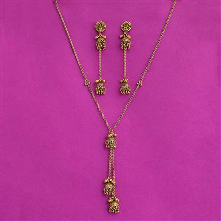 Antiquemoti Mala Necklace Set With Gold Plating