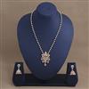 Antique Classic Pendant Set With Matte Gold Plating