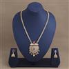 Antique Classic Pendant Set With Matte Gold Plating
