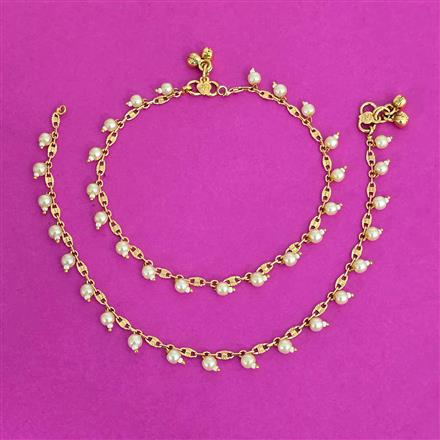Antique Moti Payal With Gold Plating